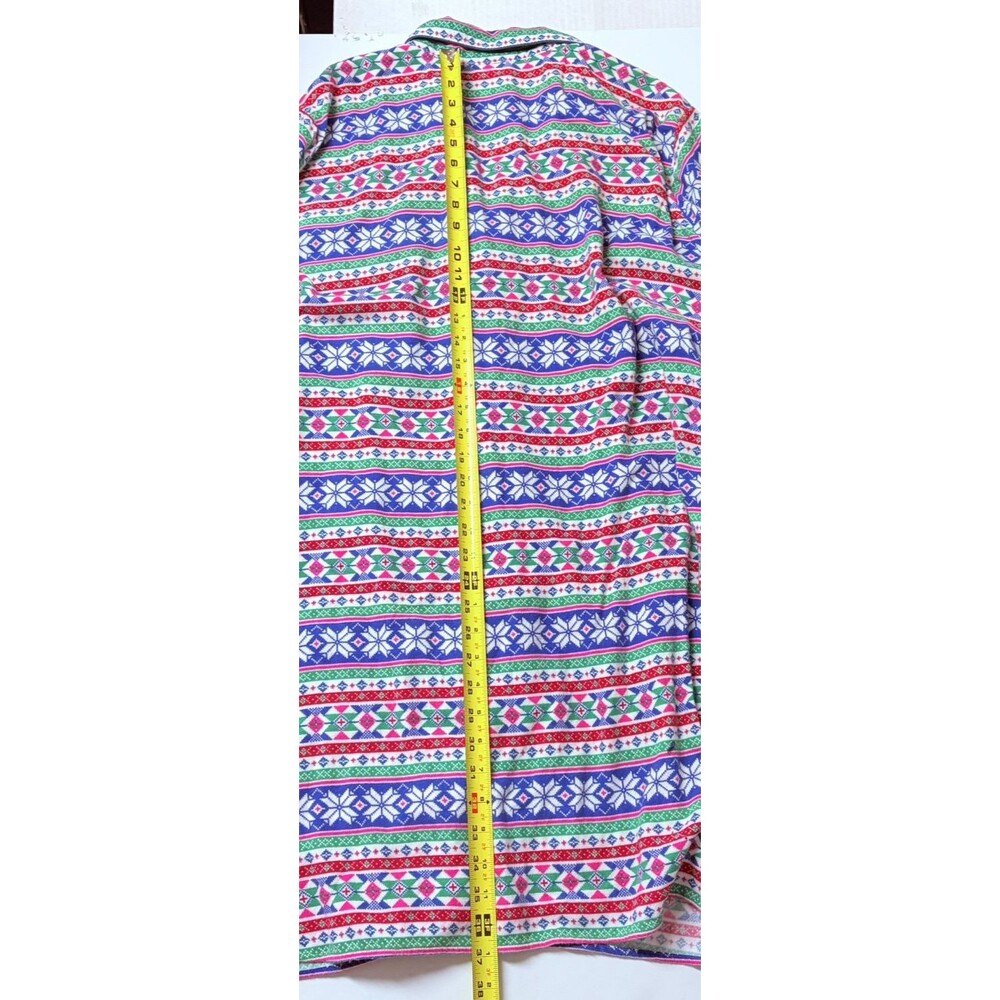 Lands End Women’s Size 3X 24W-26W Plus Sleep Shirt Nightgown Flannel Print Snow - Picture 4 of 6